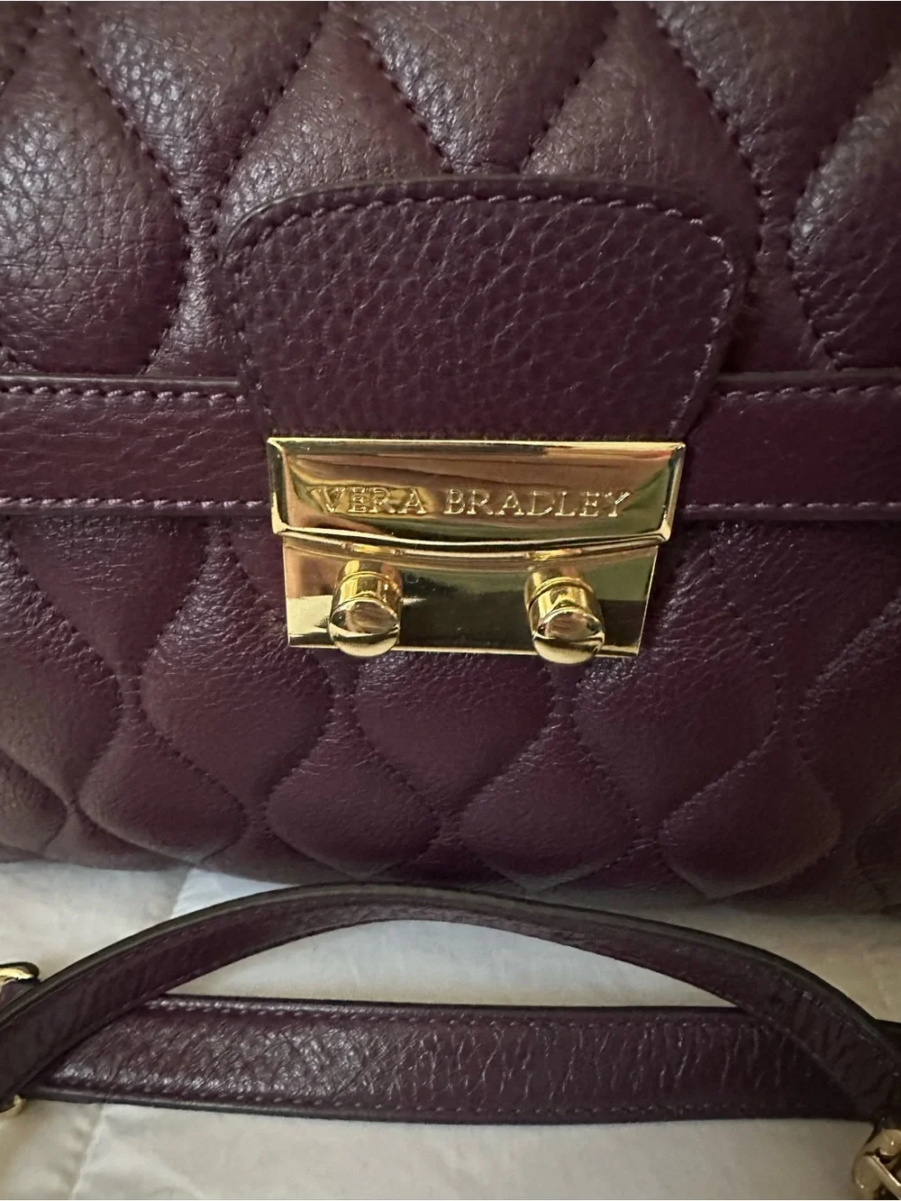 Vera Bradley Quilted Leather Satchel